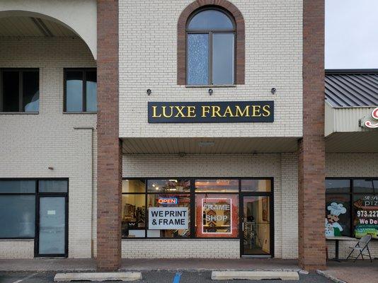 Luxe Custom Frames is located in the Calendara's Bakery Strip mall, next to the Bakery