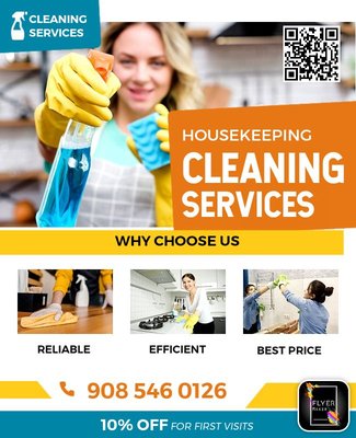 We take good care of your home and clean it as we would our own. Cleaning is 100% guaranteed