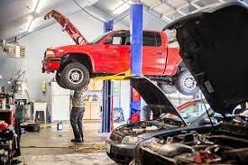 Suspension work on work truck