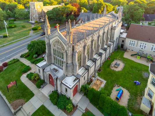 Trinity Parish of Newton Centre where contractor redid the surrounding sidewalk