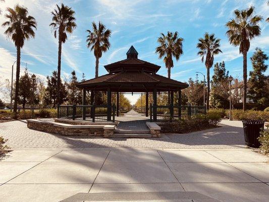 Gazebo in the middle of the street