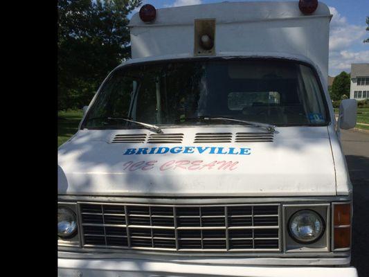 Bridgeville ice cream truck serving ice cream novelties and Italian ices.