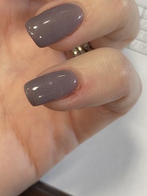 Rushed Dip Manicure - So many cuts!