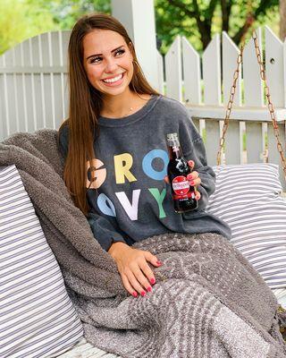 Groovy Corded Crew Neck Sweatshirt by NOON:30