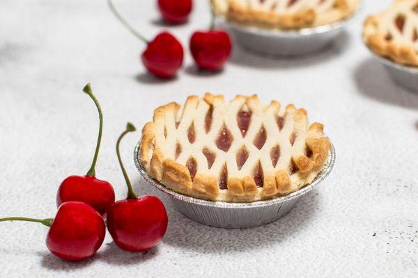 Cherry pie with lattice crust