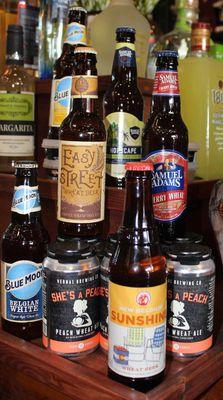 We keep a variety of seasonal beers