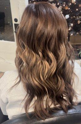 Dimensional auburn brunette by Sarah.