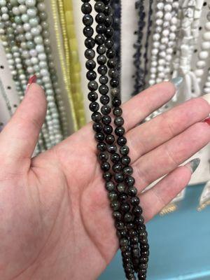 Hyperstene beads