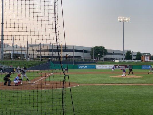 View from seats, first base line