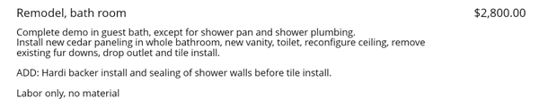 Very clearly says tile install