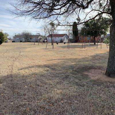 Swing set in Westover Hills Park.