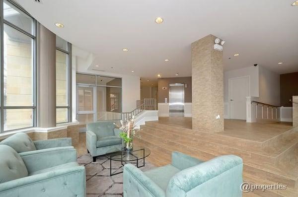 Our Beautiful, New Lobby. Tile & Granite Craftsmanship Provided by Nino's Tile & Marble, Inc.  (847) 696-9293