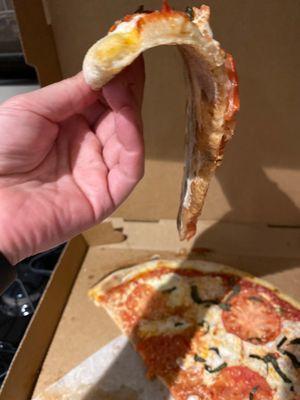 Wimpy limpy not cooked pizza