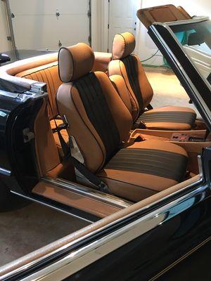 Antique car seats and backs