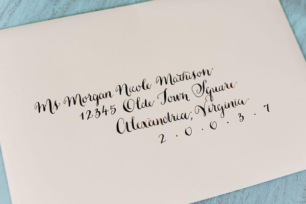 Handwritten Calligraphy Services for wedding invitations