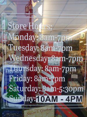 New hours