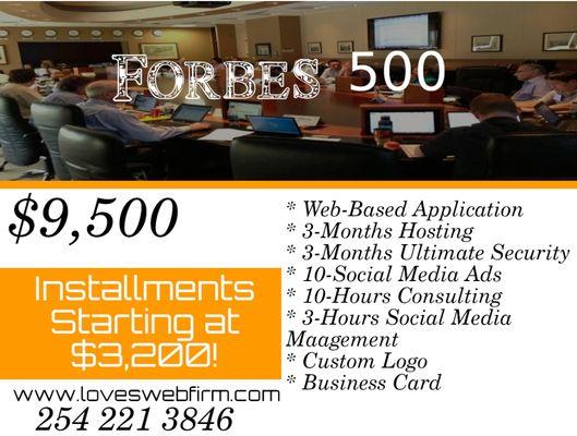 Love's Web Firm Forbes 500 Package (Orange/White)