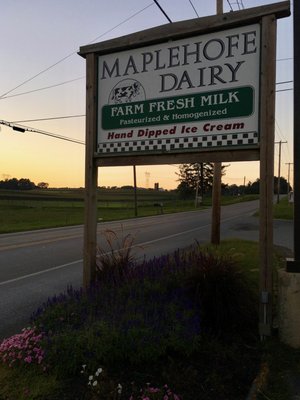 Late summer sundown at the store.