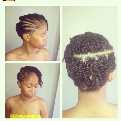 Everyone loved my 2 strand twist updo!