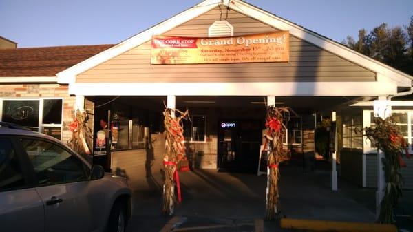 Grand opening of The Cork Stop. Great beer and wine selection in this family owned and operated business.