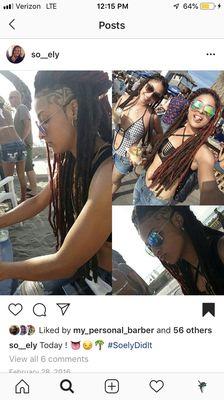 Self-made faux locs