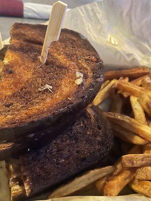 the burnt foood and fries