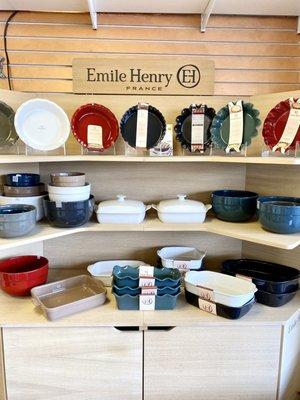 Emile Henry Lineup of cookware in store