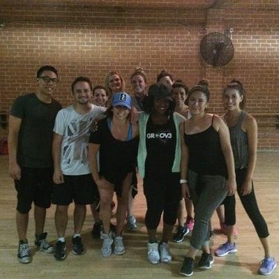 Post-class at YNS -- sweaty fun!