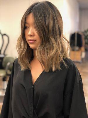 Hand painted balayage