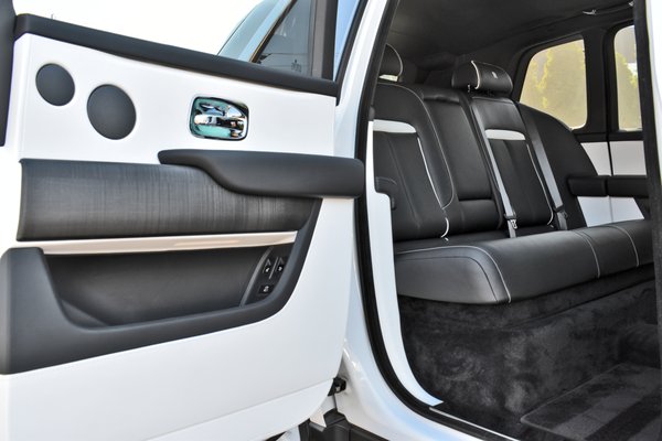 Rear cabin of one of our Rolls Royce Cullinan SUVs