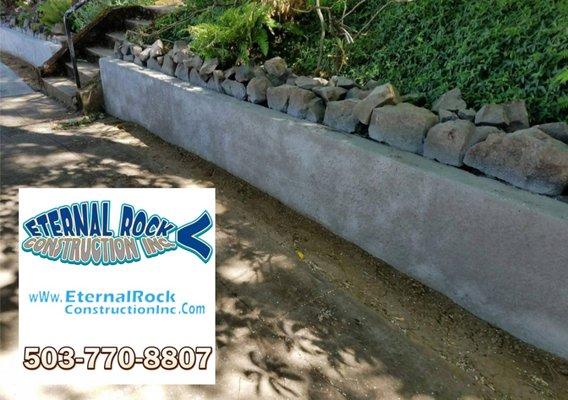 Concrete Retaining Wall.