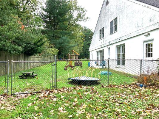 Spanish Workshop for Children -- playground at Methodist church where class is held