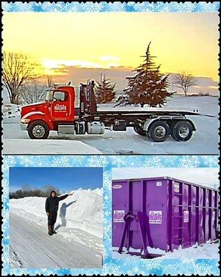 Despite the Arctic temps of snow, wind and ice. Rolloffs, Trash & Flatbed services continue. Call for a quote today: 402-450-3495