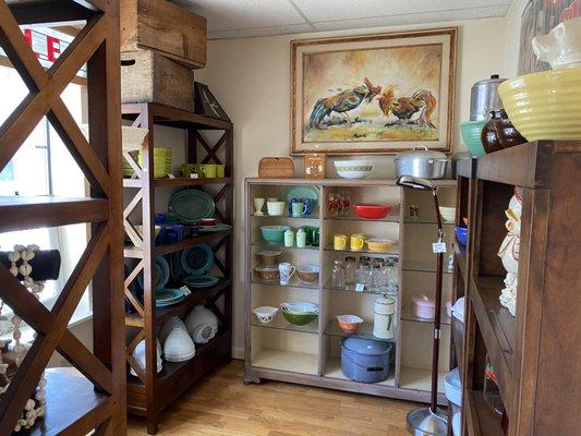 A separate room filled with cookware. Everything is nicely organized here.