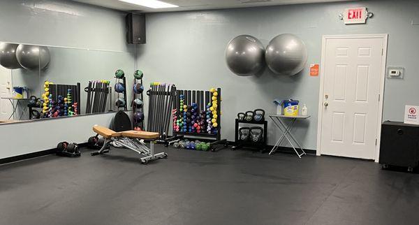 Group Fitness & stretching room