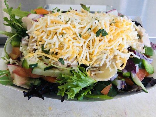 Chicken garden salad.