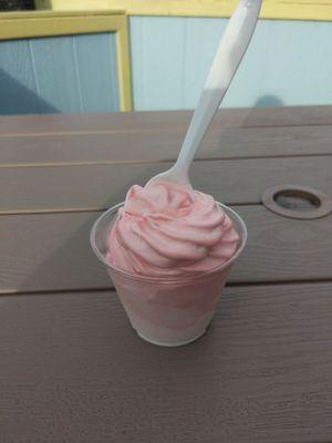 Strawberry soft serve