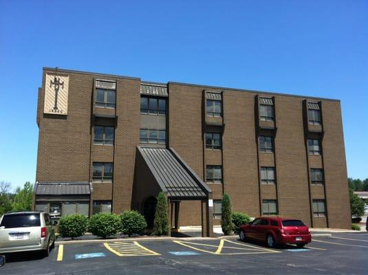 outside building 1. associates in dermatology is located on the fifth floor. suite 501.