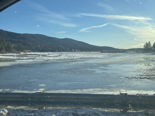 Bakers Pond filling up in Big Bear Lake