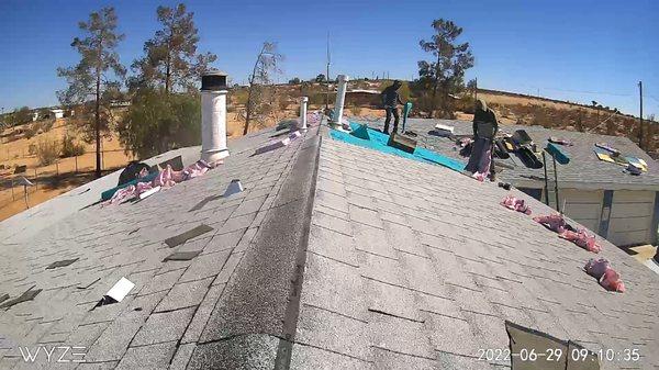 Installing new roof