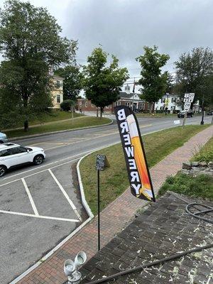 The brewery flag from the street