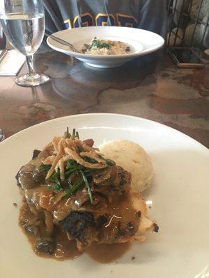 risotto and steak