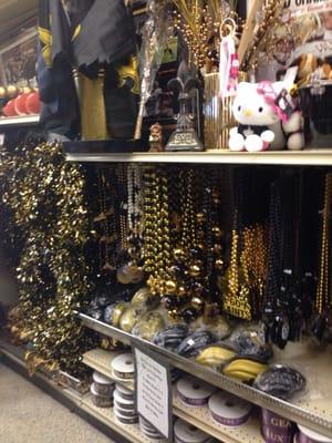 Saints accessories and decor - including game-day Hello Kitty....