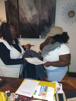 This is Mrs. Grant signing paperwork for her mom who I'll be taking are of. Looking forward to taking care of her.