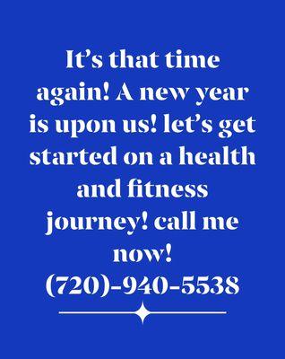 It's that time again! Let's start 2020 of on a good foot! Call me now for training sessions!