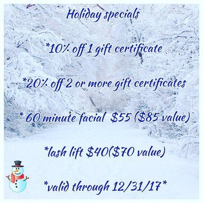 Holiday specials!