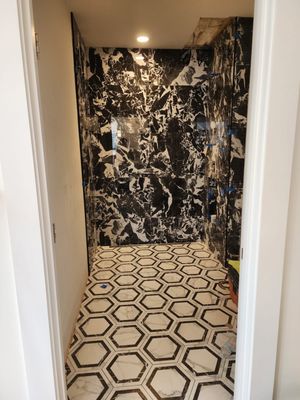 great design on this 
 cur-bless shower we did in South Boston