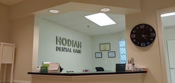 Hodiah dental care front desk