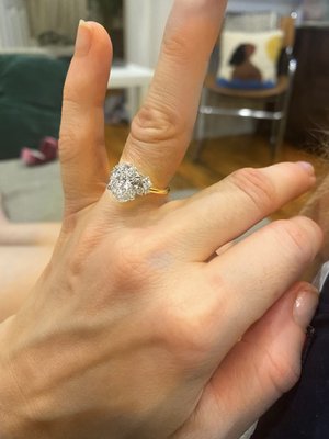 Look how beautiful this ring is! My fiancé could not believe it!! Thank you Liam!!!