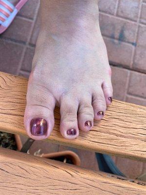 Sophia's work on pedicures